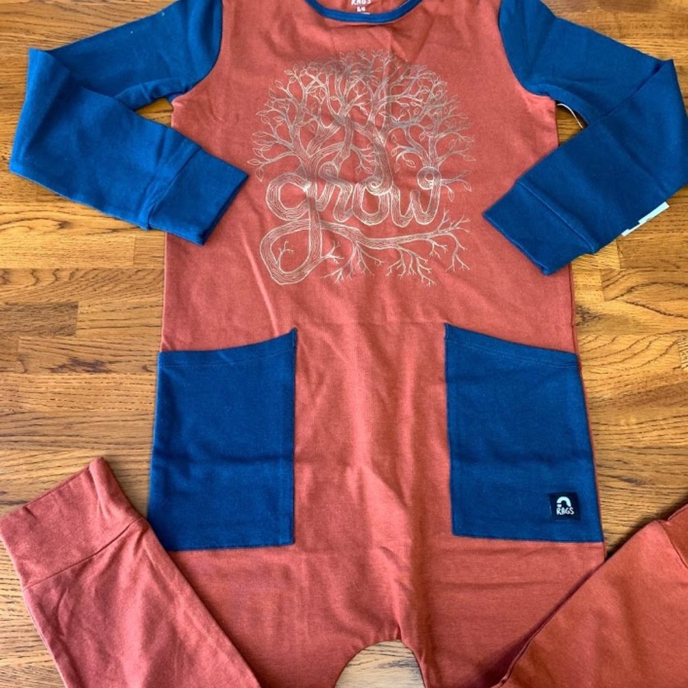 5/6 NWT Rags to Raches Grow romper